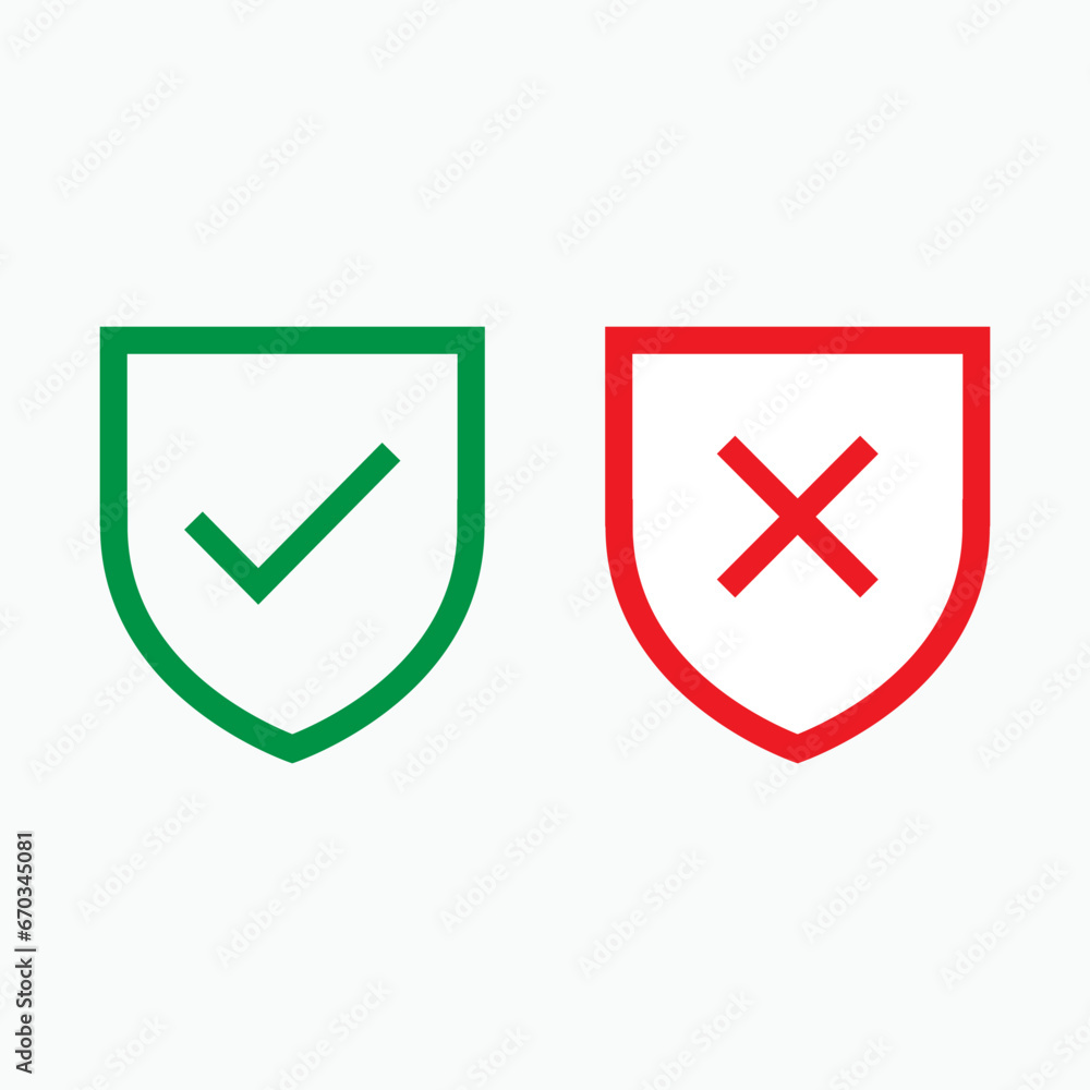 Check Mark, Cross Mark Icon. Yes, No. Choice Illustration. Applied as Trendy Symbol for Design Elements, Websites, Presentation and Application - Vector. Check Mark, Cross Mark Icon. Yes, No. Choice Illustration. Applied as Trendy Symbol for Design Elements, Websites, Presentation and Application - Vector.