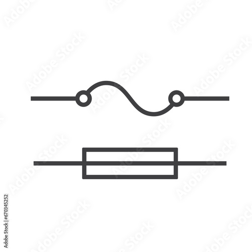 illustration of fuse, a device used as a safety device in an electrical circuit in the event of an excess electrical charge.