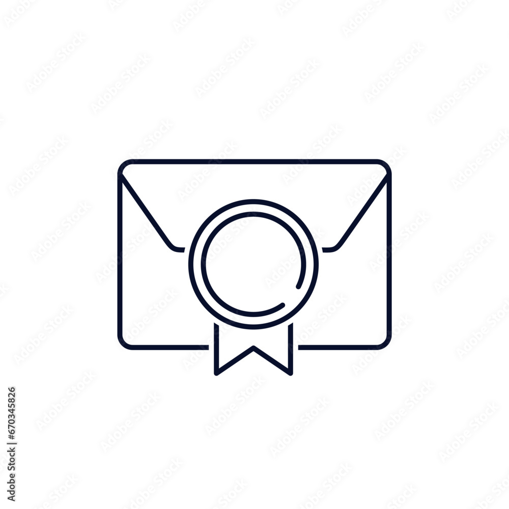 Important notification. Vector linear icon isolated on white background. Important notification. Vector linear icon isolated on white background.