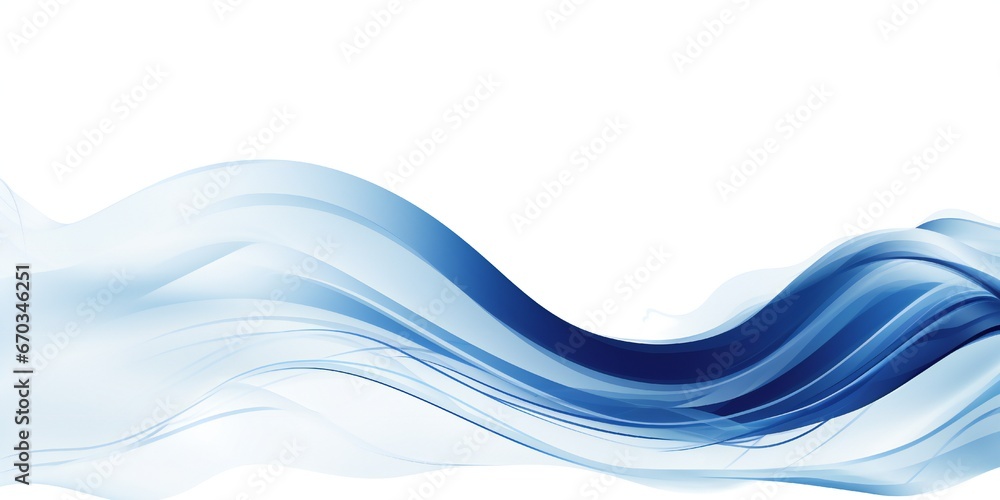 Fresh navy blue wave design element on white background Generative AI Fresh navy blue wave design element on white background Generative AI