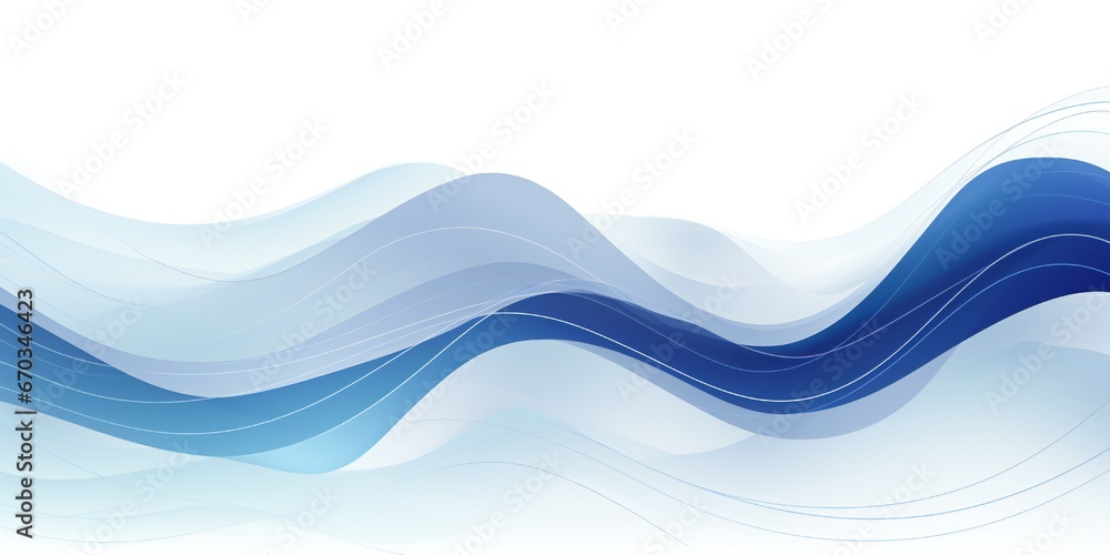 Fresh navy blue wave design element on white background Generative AI Fresh navy blue wave design element on white background Generative AI