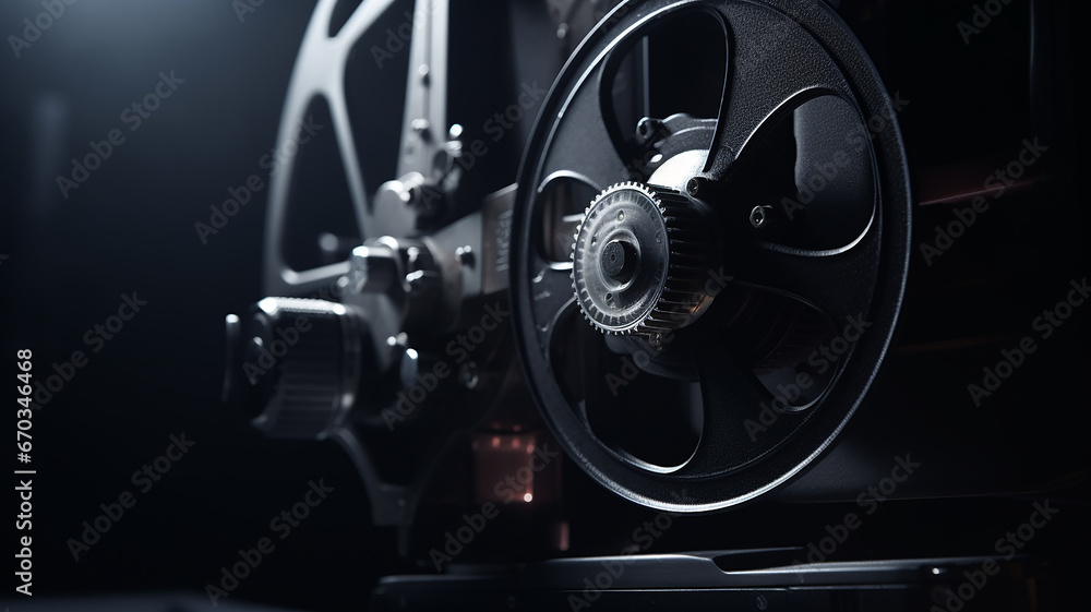 movie reel with film film, concept cinematography, film production film premiere, generated fictional background movie reel with film film, concept cinematography, film production film premiere, generated fictional background