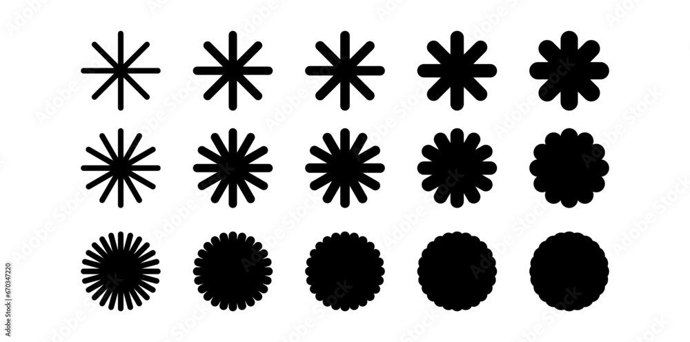 starburst shape sunburst vector stars and sparkle silhouettes design elements starburst retro sale badge vector illustration starburst shape sunburst vector stars and sparkle silhouettes design elements starburst retro sale badge vector illustration