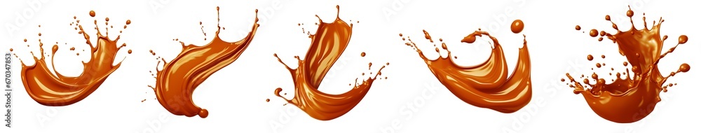 Orange Mustard brown cream liquid paint ink splash swirl wave on transparent background cutout, PNG file. Many assorted different design. Mockup template for artwork graphic design Orange Mustard brown cream liquid paint ink splash swirl wave on transparent background cutout, PNG file. Many assorted different design. Mockup template for artwork graphic design