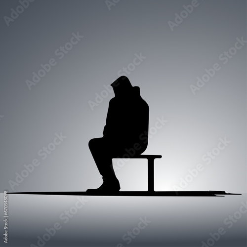 depressed man, abstract representation depression