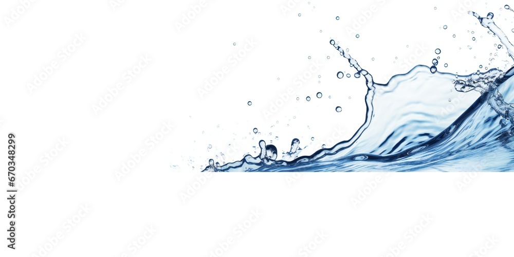 Fresh water background element minimalist style on white background Generative AI Fresh water background element minimalist style on white background Generative AI