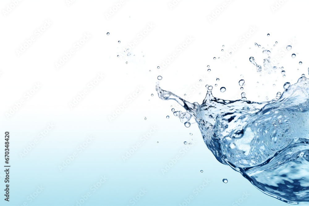 Fresh water background element minimalist style on white background Generative AI Fresh water background element minimalist style on white background Generative AI