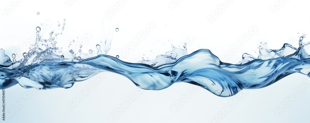 Fototapeta premium Fresh water background element minimalist style on white background Generative AI