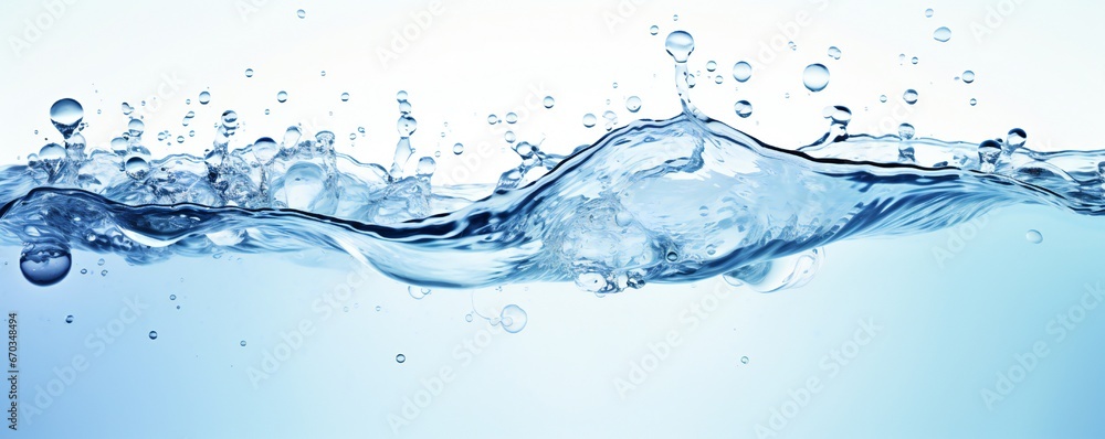 Fresh water background element minimalist style on white background Generative AI Fresh water background element minimalist style on white background Generative AI