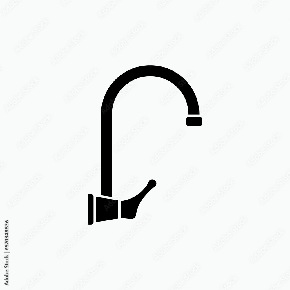 Faucet Icon. Outlet, Oil or Water Output Symbol - Vector. Faucet Icon. Outlet, Oil or Water Output Symbol - Vector.