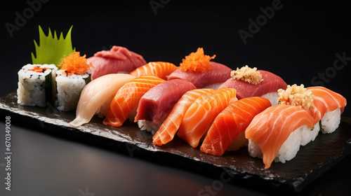 sushi Japanese food on the isolated background