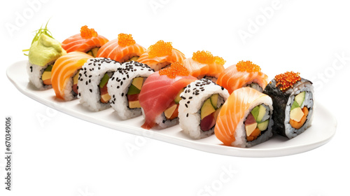 sushi Japanese food on the transparent background photo