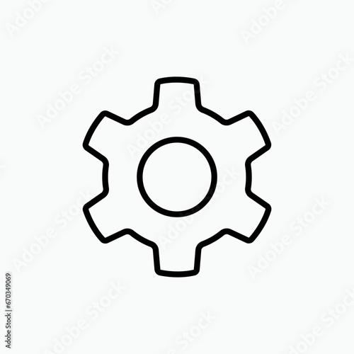 Gear Icon. Setting, Cog Symbol for Design and Websites, Presentation or Application – Vector.