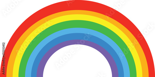 Fototapeta Colorful rainbow isolated on a white background
