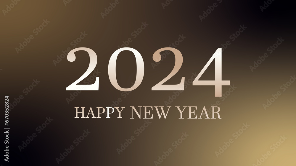 2024 Happy New Year beautiful text illustration design 2024 Happy New Year beautiful text illustration design