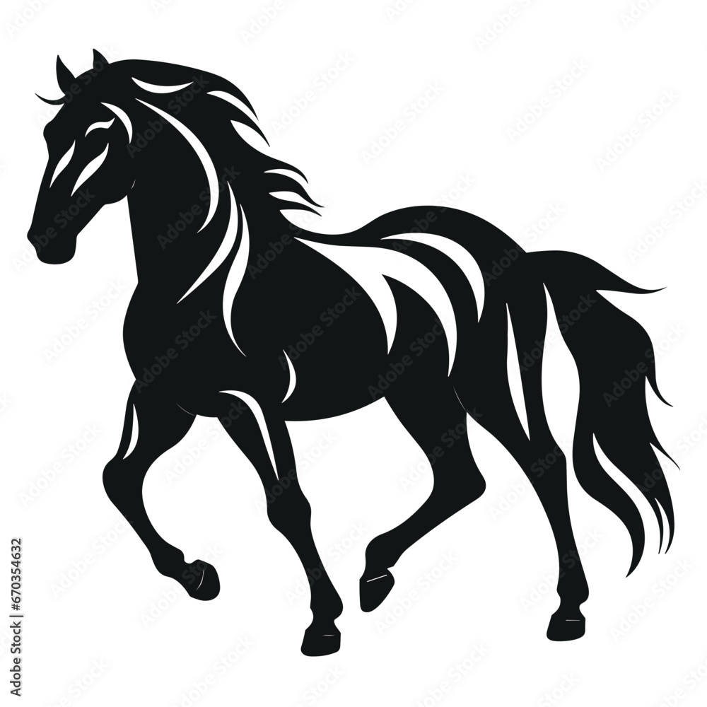 Obraz premium Horse Silhouette Logo. SVG Vector Illustration