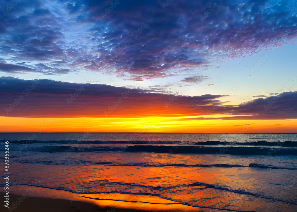 Fototapeta premium sunset. Generate AI