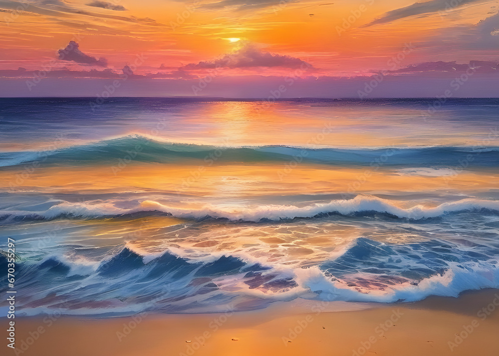Fototapeta premium sunset. Generate AI