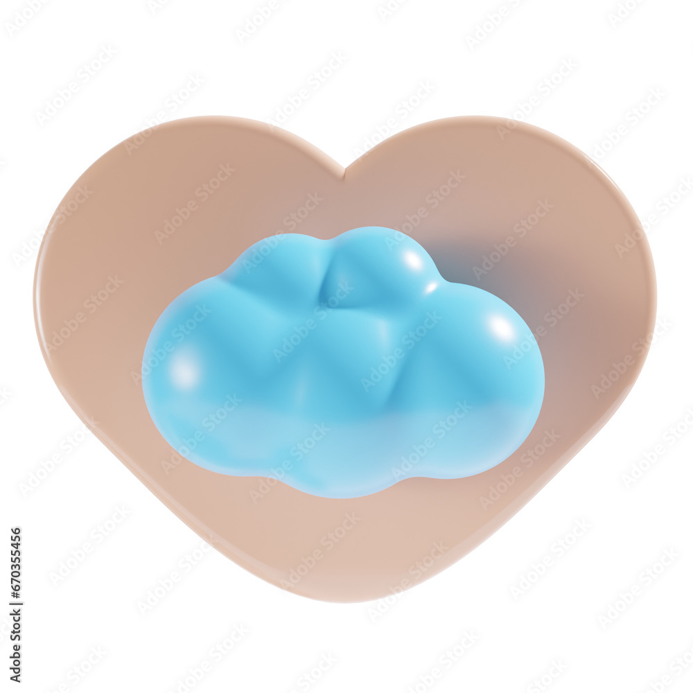 god weather with love background 3d illustration