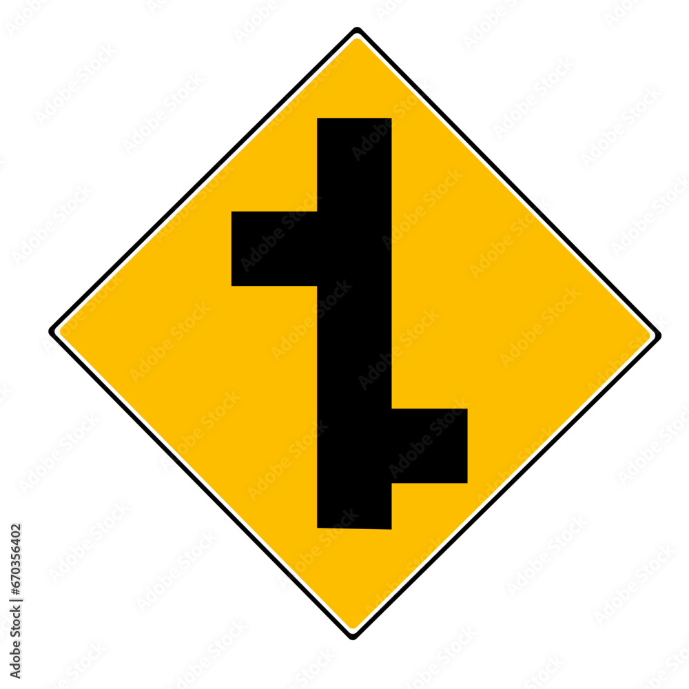 Fototapeta premium offset roads sign