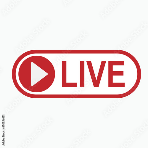 Live Streaming Icon. Broadcast Direct Symbol - Vector.
