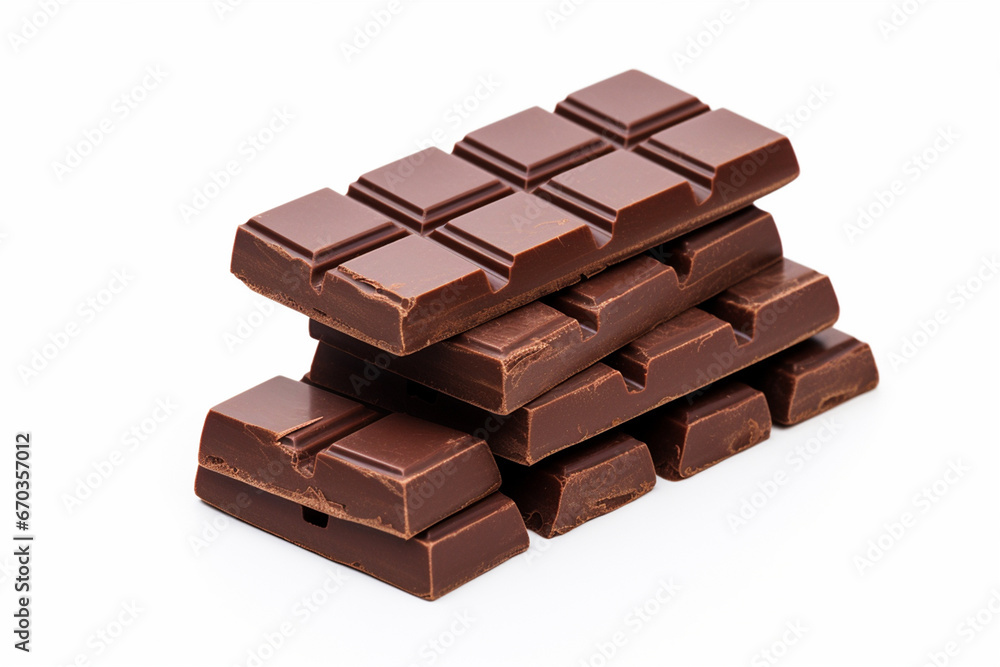 chocolate bar isolated on white background generative ai chocolate bar isolated on white background generative ai