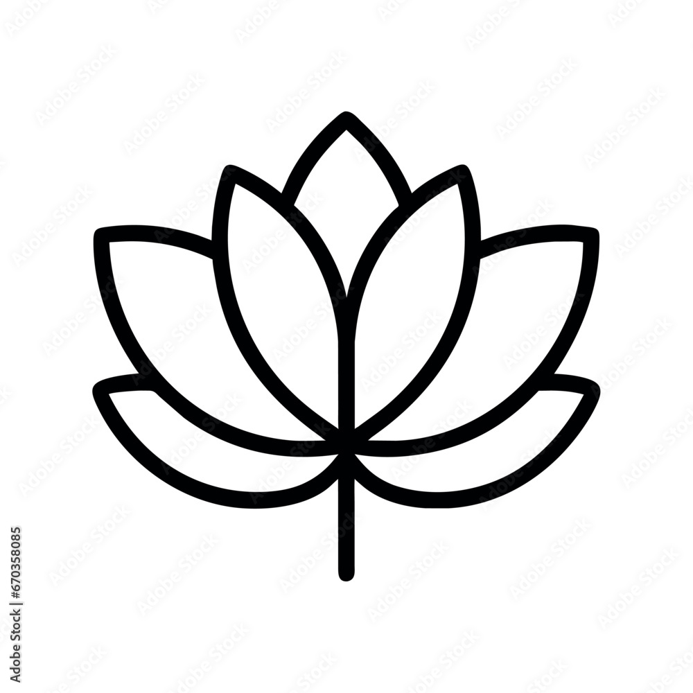 lotus flower icon illustration lotus flower icon illustration