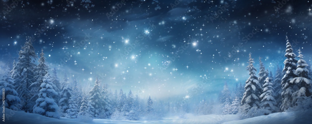 Magical dramatic snow theme winter background Generative AI Magical dramatic snow theme winter background Generative AI