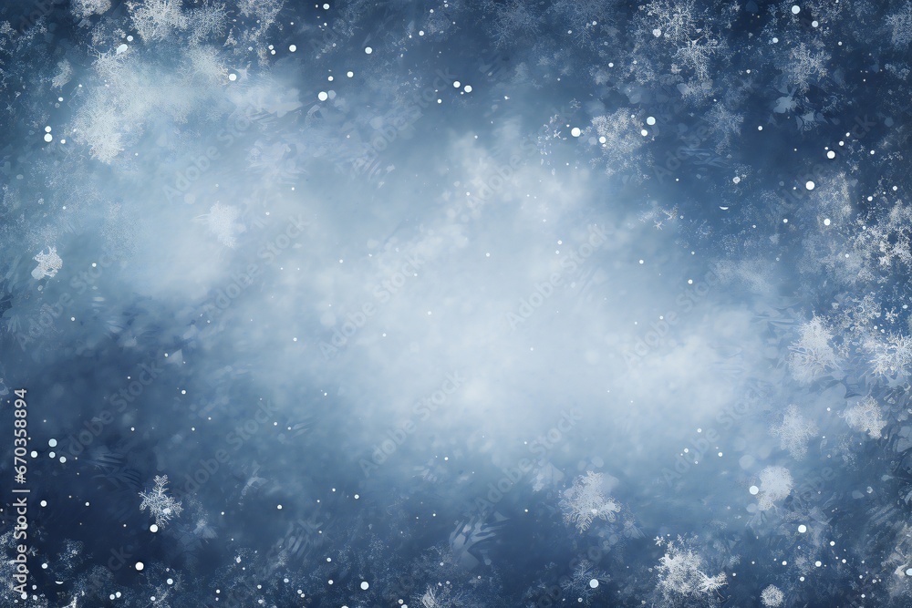 Obraz premium Magical dramatic snow theme winter background Generative AI