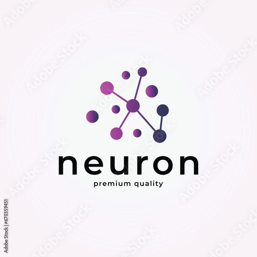abstract neuron logo for medical idea design, brain icon illustration vector