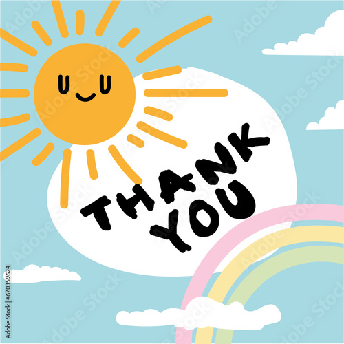 Thank you cards. Tarjeta de gracias lista para publicar en redes sociales o imprimir