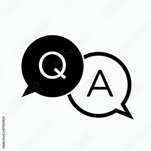 Q and A Icon. FAQ, Help Desk Symbol. Confirm, Question and Answer Symbol - Vector.