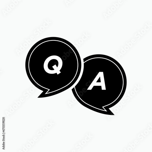 Q and A Icon. FAQ, Help Desk Symbol. Confirm, Question and Answer Symbol - Vector.