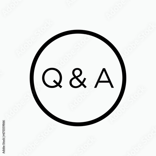 Q and A Icon. FAQ, Help Desk Symbol. Confirm, Question and Answer Symbol - Vector.