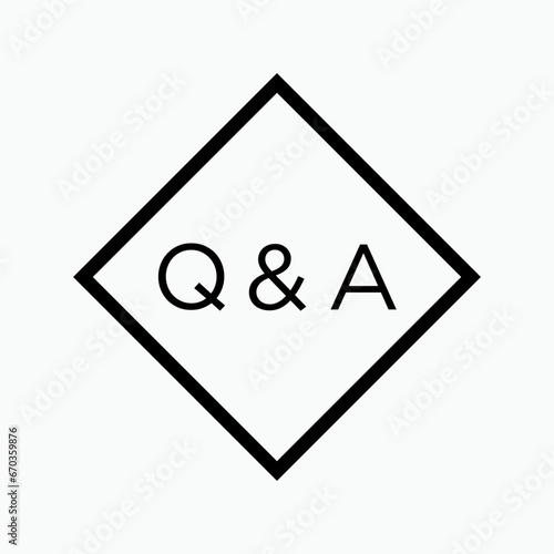 Q and A Icon. FAQ, Help Desk Symbol. Confirm, Question and Answer Symbol - Vector.