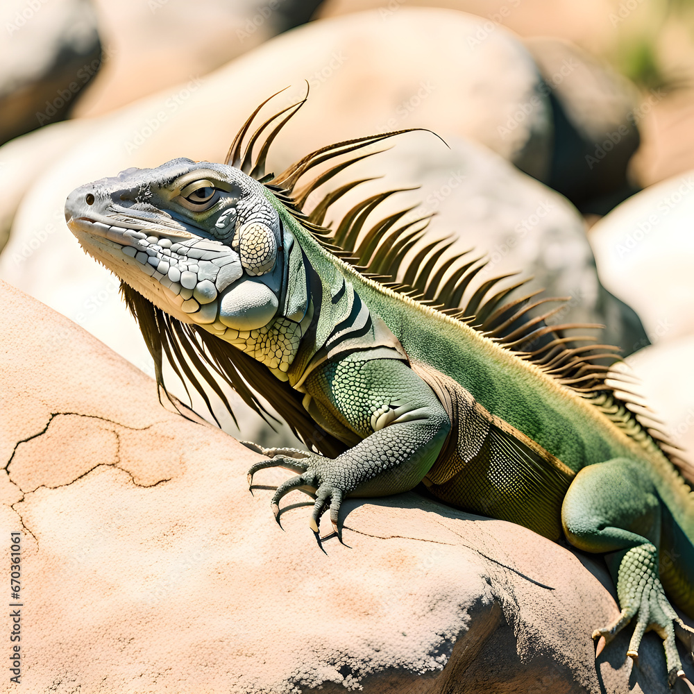 Fototapeta premium Iguana on a branch