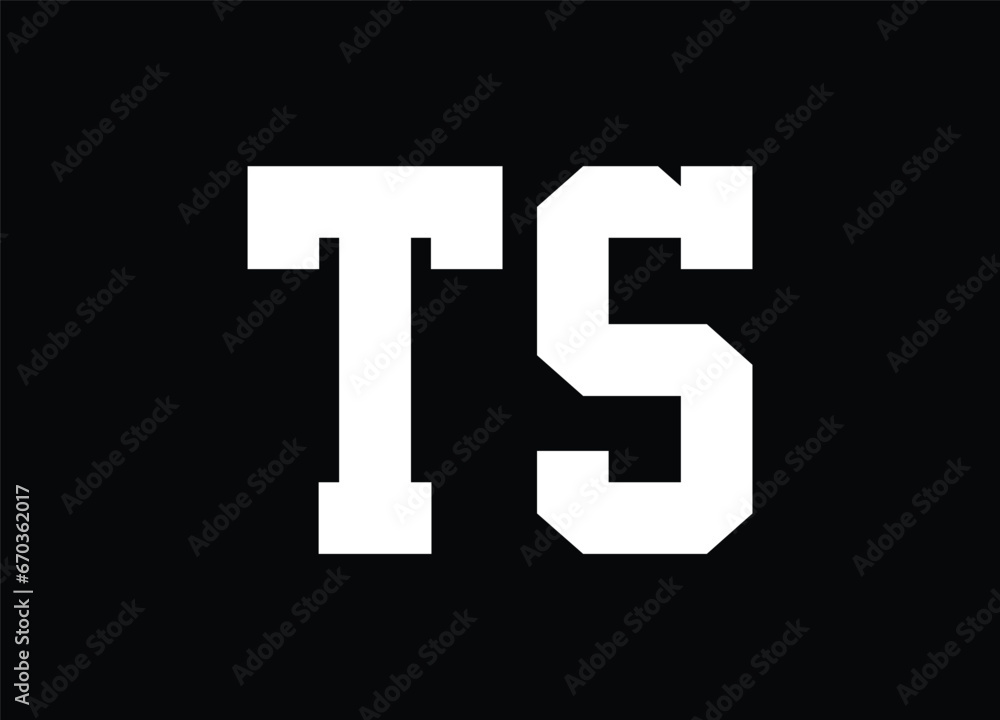 Obraz premium TS letter logo and monogram logo