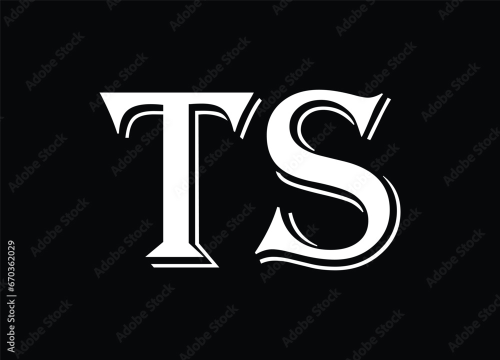 TS letter logo and monogram logo TS letter logo and monogram logo