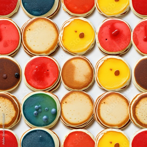 colorful Pancakes. seamless image