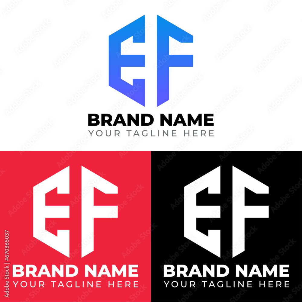 E F Double Letters Polygon Logo, Two letters E F logo design, Minimalist creative vector logo design template E F Double Letters Polygon Logo, Two letters E F logo design, Minimalist creative vector logo design template