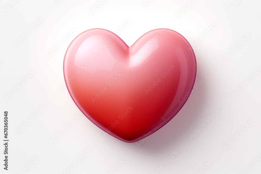 Minimal heart shape with a soft gradient, symbolizing warmth and compassion, Generative AI
