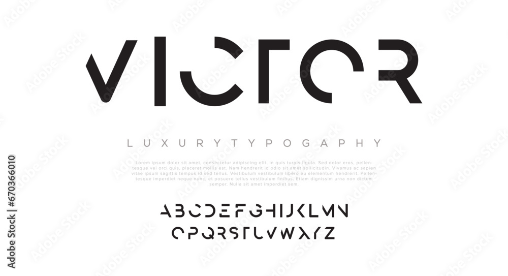 VECTOR Minimal modern alphabet fonts. Typography minimalist urban digital fashion future creative logo font. vector illustration