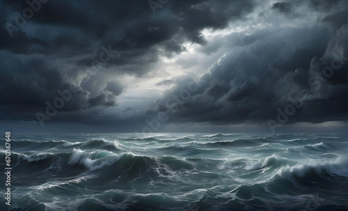 storm clouds over the sea, natural disasters scenery