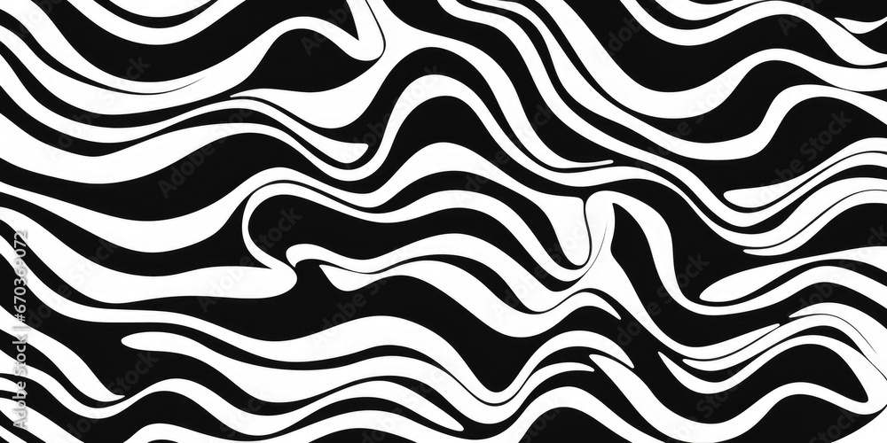 Curved Black And White Stripes In Zebra Style Created Using Artificial Intelligence Curved Black And White Stripes In Zebra Style Created Using Artificial Intelligence