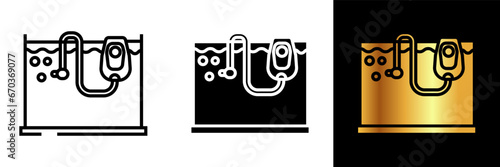 The Aquarium Air Pump icon represents essential aeration for aquatic environments. Designed for optimal oxygenation,