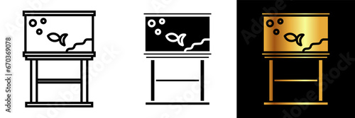 The Fish Tank Stand icon embodies stability and support for aquarium enthusiasts.