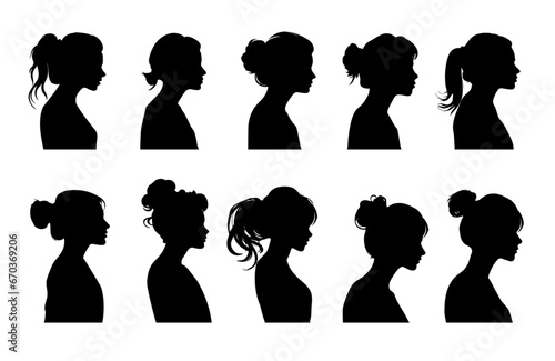  woman model side view silhouette collection