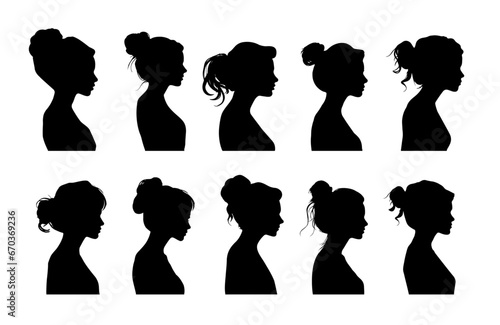  woman model side view silhouette collection