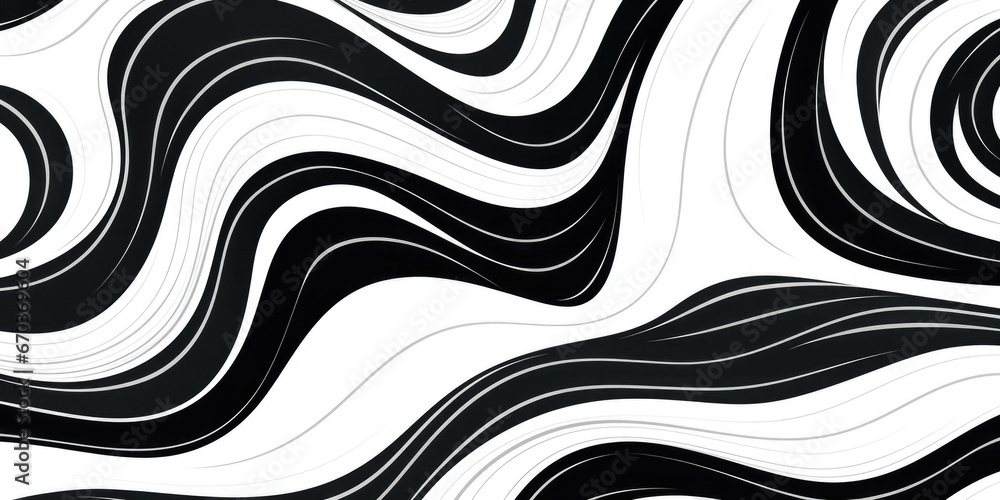 Curved Black And White Stripes In Zebra Style Created Using Artificial Intelligence Curved Black And White Stripes In Zebra Style Created Using Artificial Intelligence