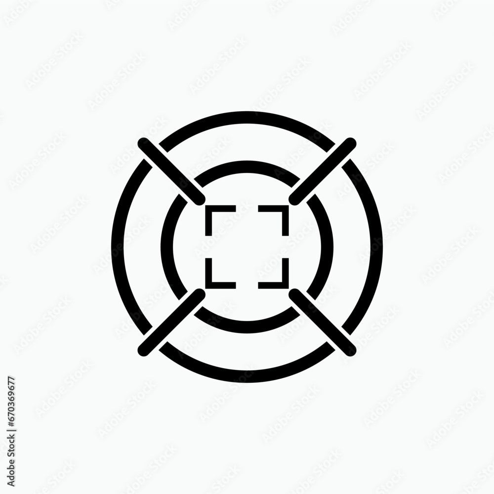 Target Icon. Focus, Aim or Goal Symbol - Vector.